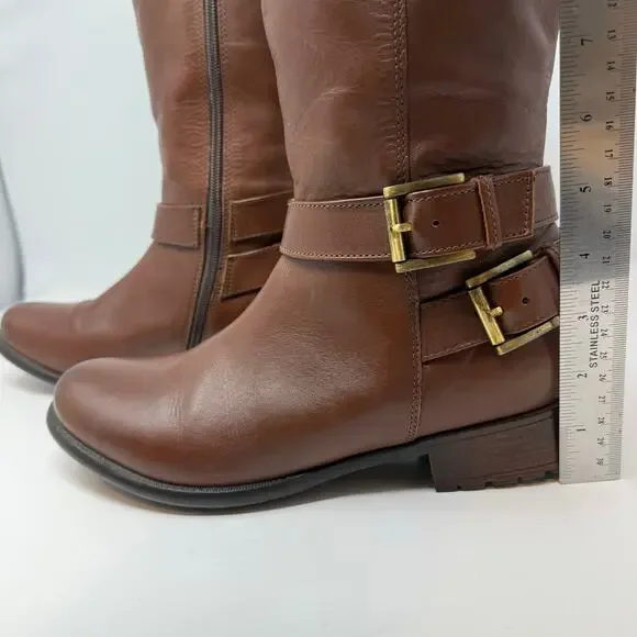 Clarks Collection Boots Women's 10M Brown Plaza Steer Riding Boot Leather - Picture 5 of 16